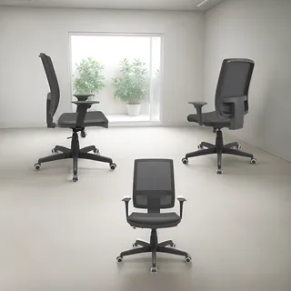 Cadeira Plaxmetal Brizza T19 Ergonomica Preto Relax Cadeira Plaxmetal Brizza T19 Ergonomica Preto Relax