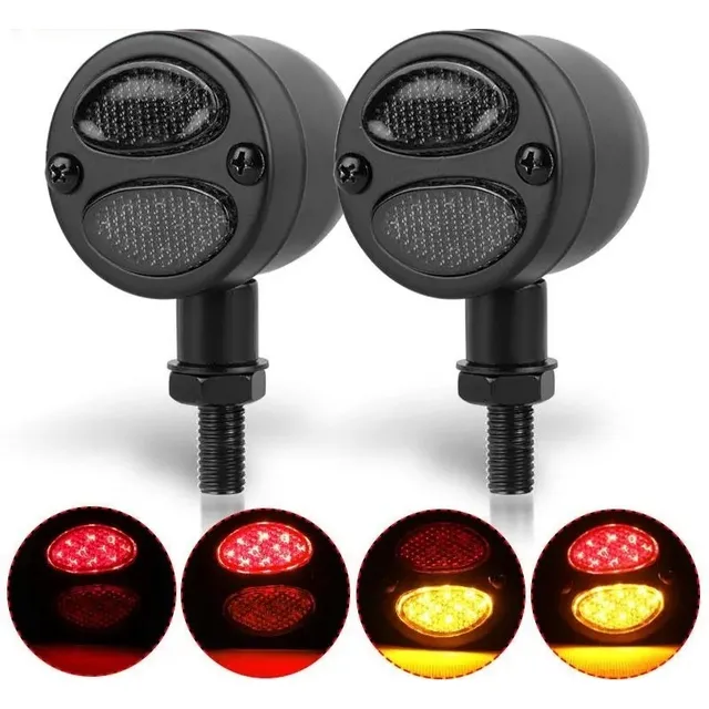 Direccionales Led Stop Café Racer, Harley, Royal Enfield X2