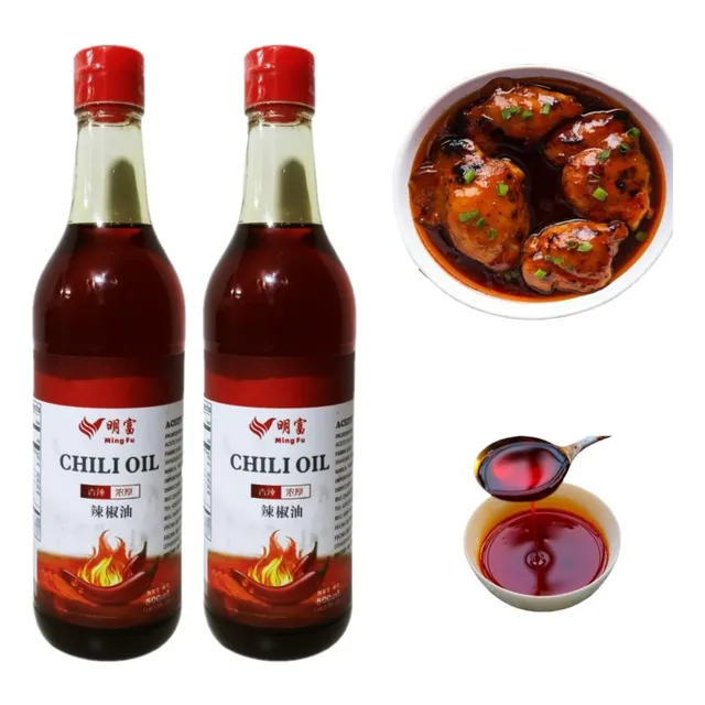 Pack 2u Aceite De Soya Con Aji Chili 500ml