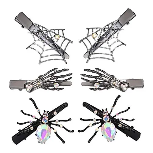 Halloween Hair Clips For Women Girls Gothic Sparkling V2prs