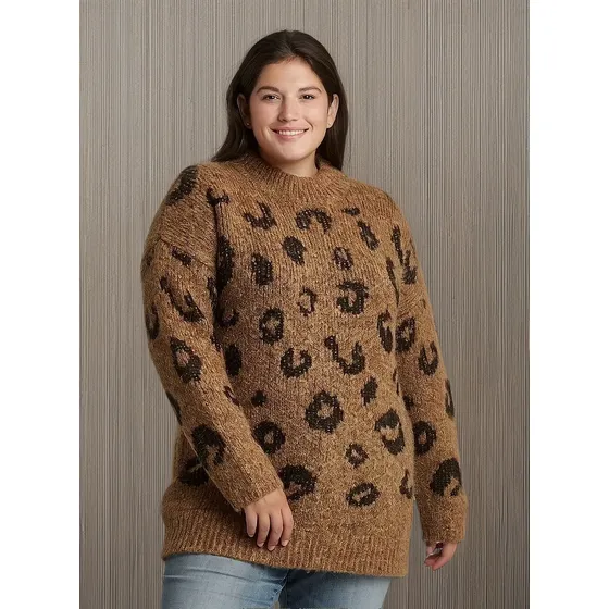 Sweater Animal Print Tejido Grueso Abrigo Pullover Buzo