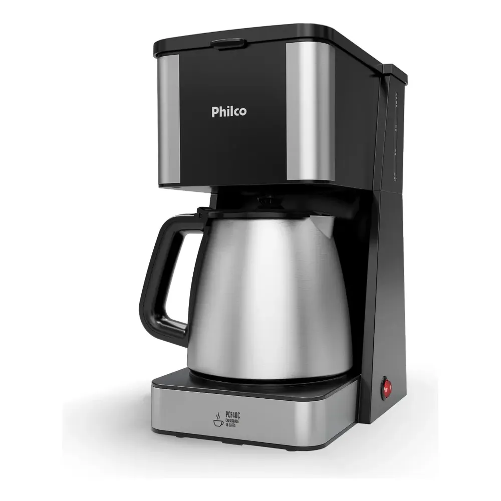 Cafeteira Philco Pcf40c Inox 40 Cafezinhos 1,6l 950w Cor Preto 220v