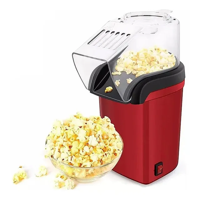 Palomera Maquina Palomitas De Aire Caliente 1100w Sin Aceite Color Rojo
