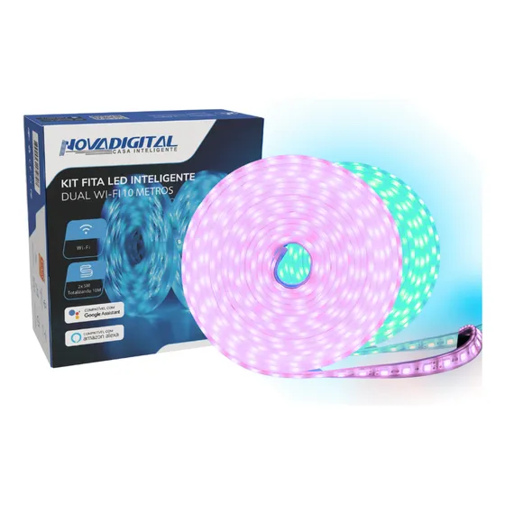Fita Led Rgb 10m Inteligente 5050 Smart Wifi + Fonte Alexa