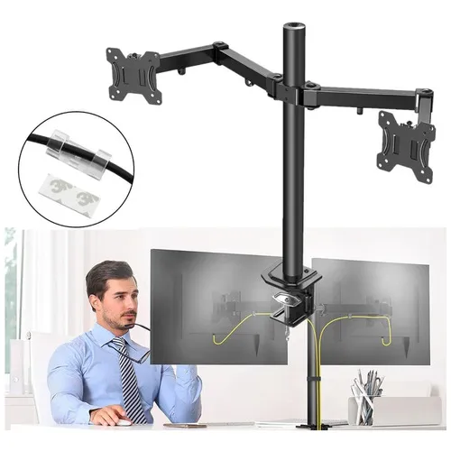 Soporte Brazo Brateck X 2 Monitores 17-27 Everest Shopping © Color Gris