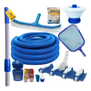 Limpeza Piscina Aspirador 40cm Escova 45cm Cabo 3m Mang. 8m Limpeza Piscina Aspirador 40cm Escova 45cm Cabo 3m Mang. 8m