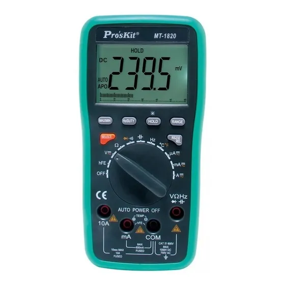 Tester Digital Profesional Proskit Mt-1820 Conexion Pc Usb