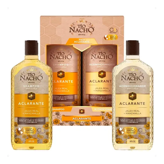 Pack Tio Nacho Aclarante Shampoo + Acondicionador 415ml Otec