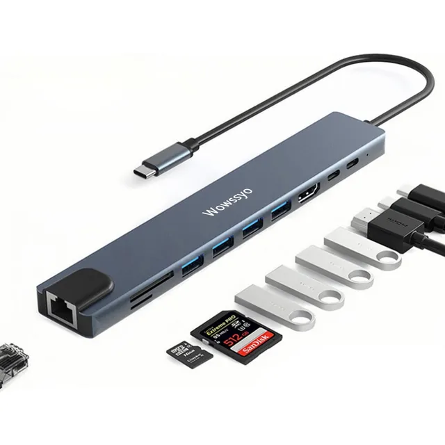 ` Adaptador Hub Usb C Multipuerto Usb Tipo C Docking Station
