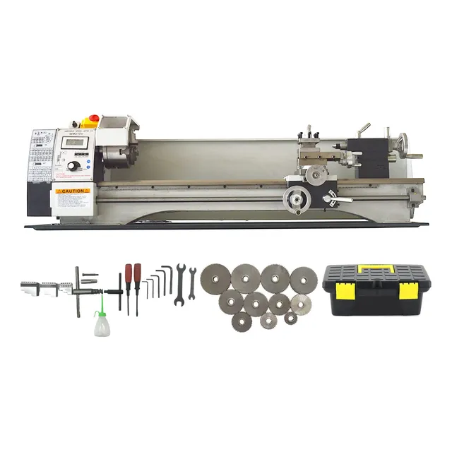 Mini Torno Metal 8  X 31  Banco Superior Fresado 900 W Rosca
