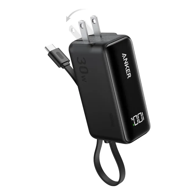 Powerbank Anker 3-en-1 (30w, Fusion, Cable + Enchufe) 5k Mah