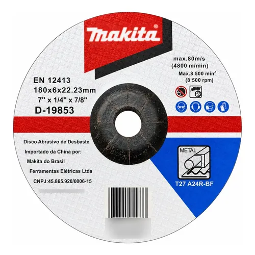 Disco De Corte Para Metal Makita B-50756 115x0.8mm | MercadoLivre