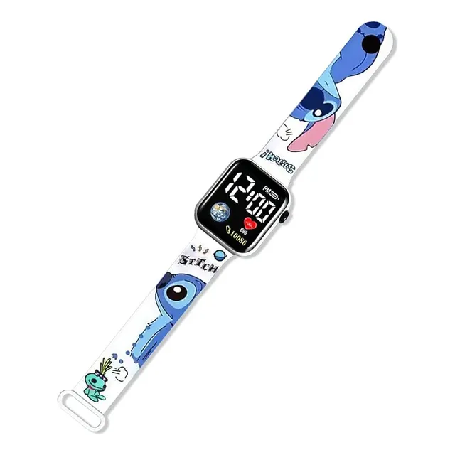 Reloj Led Infantil Para Niños Stich
