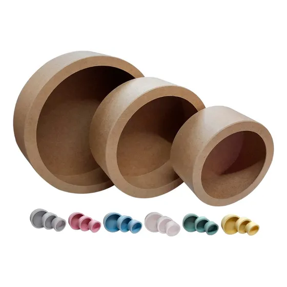 Nicho Quarto De Bebe Pmg 3 Pcs Material Mdf - Parede Quarto Cor Cru