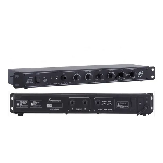 Processador Efeito Voz Microfone Llef3x Echo Delay Reverb 127/220v