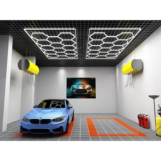 Lampara Led Hexagonal Garage Talleres Detailing Autolavado
