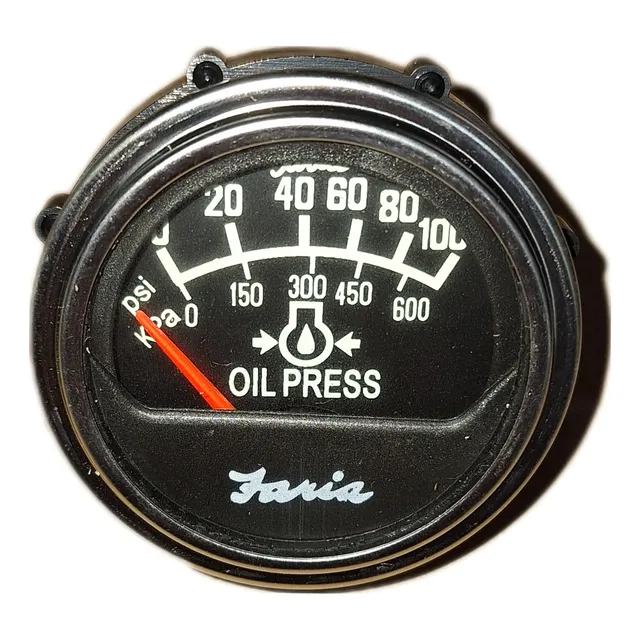 Reloj Medidor Presion Aceite Electrico Faria Con Valvula