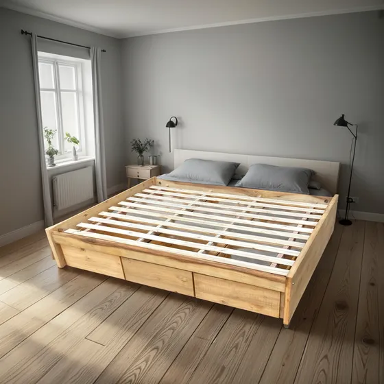 Box Cama Con Cajones Para Colchon De 140x190 Cm 