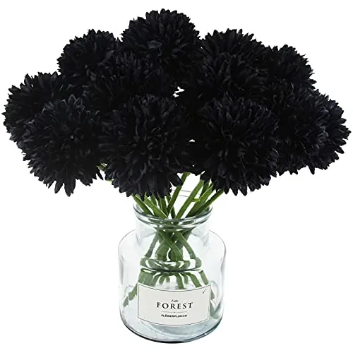 Tinsow 12 Pcs Faux Ball Chrysanthemum Bouquet Flores S8z7m