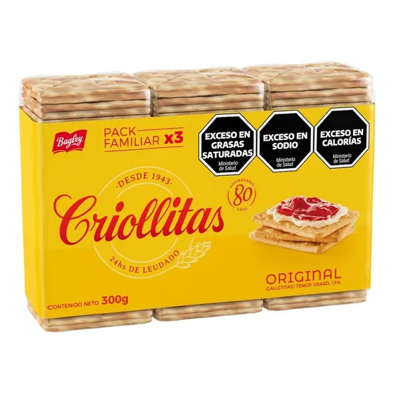 Galletitas Criollitas Sabor Original Tripack Chico