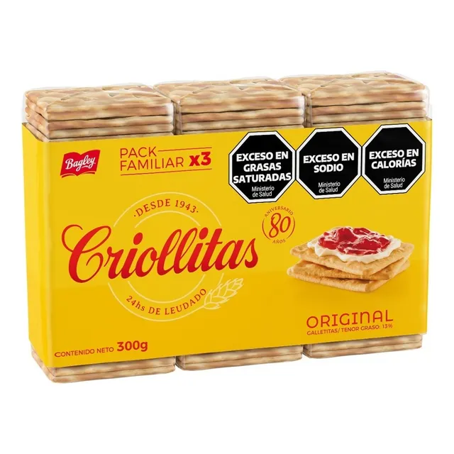 Galletitas Criollitas Sabor Original Tripack Chico