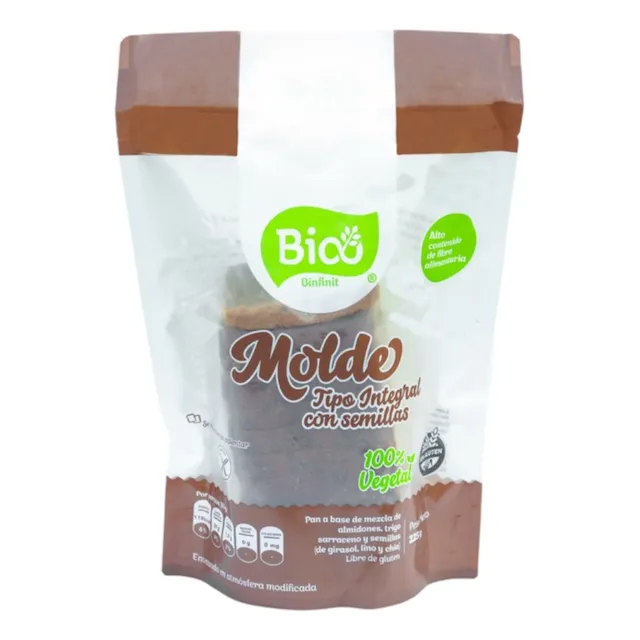 Pan De Molde Integral Con Semillas Bio Sin Tacc X 225 Grs.