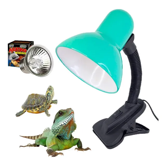 Foco Emisor Uva+uvb Con Lampara Terrario De Reptiles Tortuga