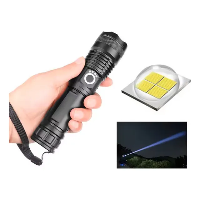 Linterna Led Táctica De Largo Alcance Potente Recargable