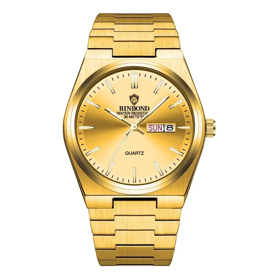 Reloj Binbond Uthai Hombre Acero Inoxidable Dorado