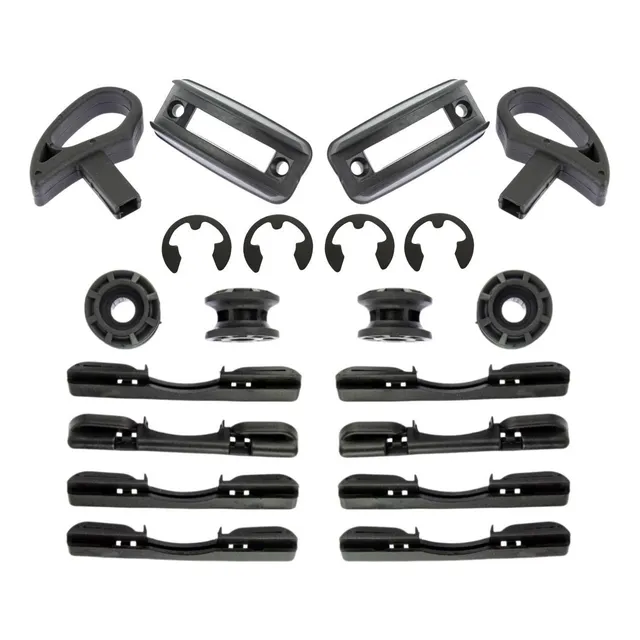 Kit Acabamento Deslizes Banco Palio Fiat Strada Cor Preto