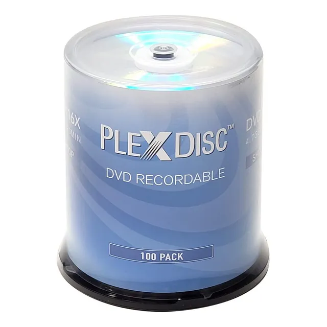 Plexdisc Dvd-r 4.7gb 16x Recordable Media Silver Top Disc 
