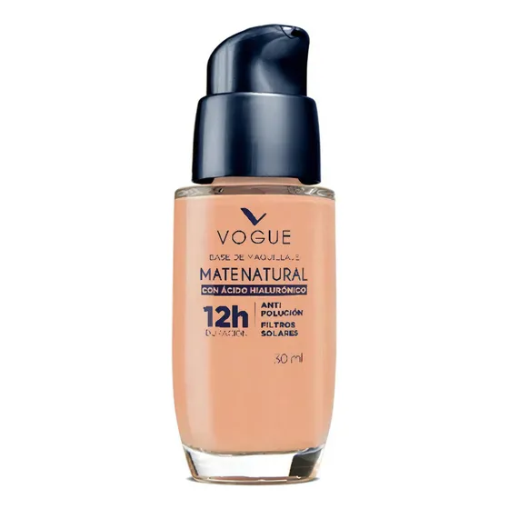 Base Vogue Mate con Ácido Hialurónico Arena 30ml