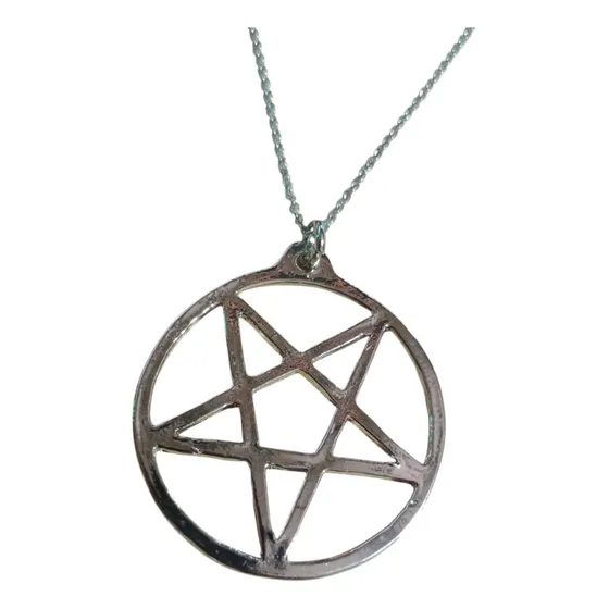 Collar-dije-rock-acero Quirúrgico-pentagrama Invertido