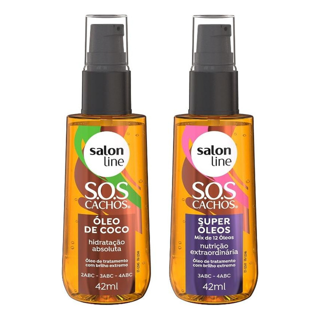 Kit Sos Cachos Com Super Óleos E Óleo De Coco Kit Sos Cachos Com Super Óleos E Óleo De Coco
