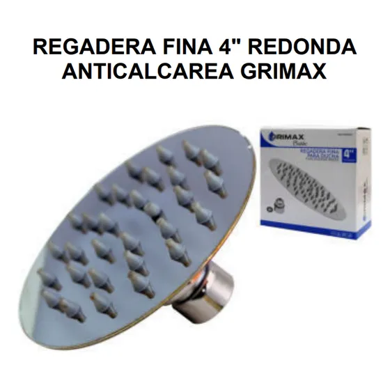 Regadera Fina 4  Redonda Anticalcarea Grimax