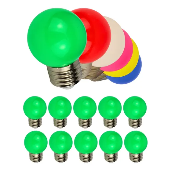 Kit 10 Lâmpada Led Bolinha 4w E27 Bulbo P/ Festa E Decoração
