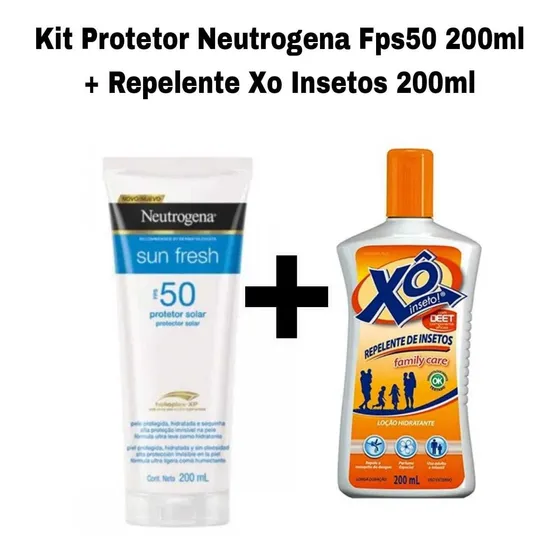 Kit Prot Solar Neutrogena Fps 50 200ml + Repelente Xó 200ml