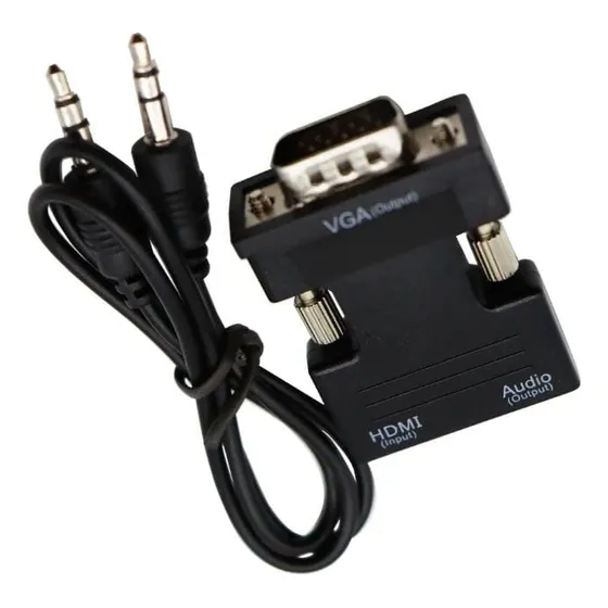 Convertidor Adaptador Hdmi A Vga Con Audio 