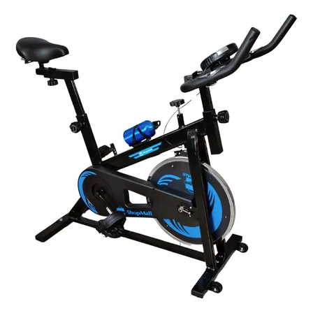 Bicicleta Fija Mkz-bici8815-8kg Para Spinning Negra Y Celest Color Azul