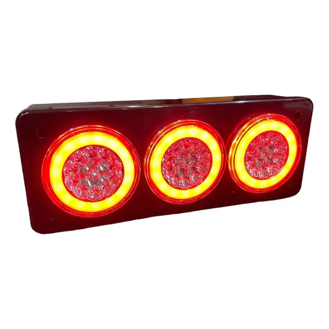 Faro Trasero Baiml Tres Marias C3300-3-rb 12v/24v Led Rojo