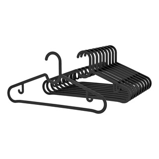 Gancho De Plastico Basico Para Ropa Paq Con 10 Piezas Negro Gancho De Plastico Basico Para Ropa Paq Con 10 Piezas Negro