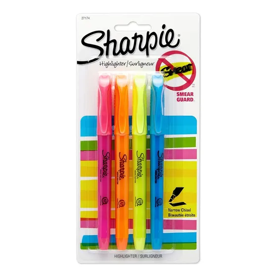 Resaltadores Sharpie - Set De 4 Colores - Vesion Nueva