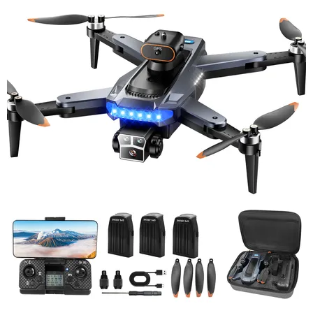 Dron 4k Con Tres Cámara Hd Profesional Gps 5ghz 3 Baterías