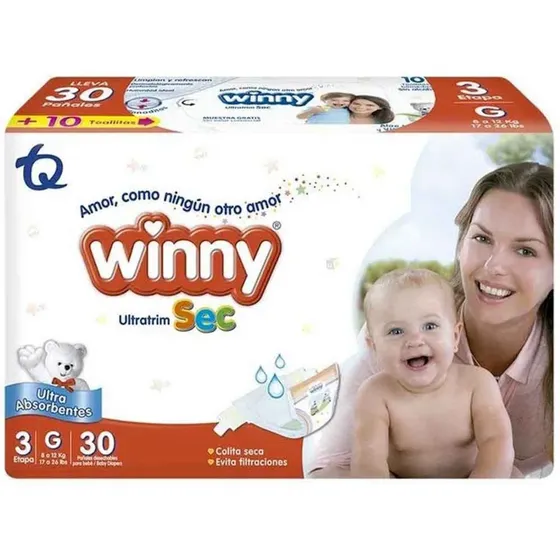 Pañal Winny Ultratrim Sec Etapa 3 30 Unidades Oferta