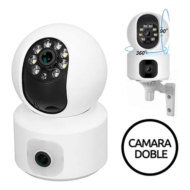 Camara De Seguridad Robotica 360° Grados Hd Micro Sd Wifi 