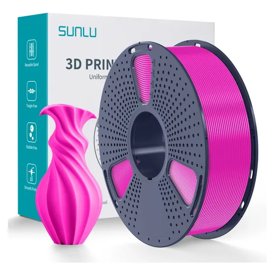 Filamento Pla Sunlu Para Impresora 3d De 1.75 Mm Y 1 Kg Color Fuchsia Pla