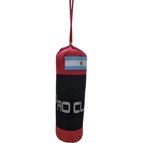 Bolsa Boxeo Niños Reforzada 60 Cm Con Relleno Reforzada Color Rojo/negro