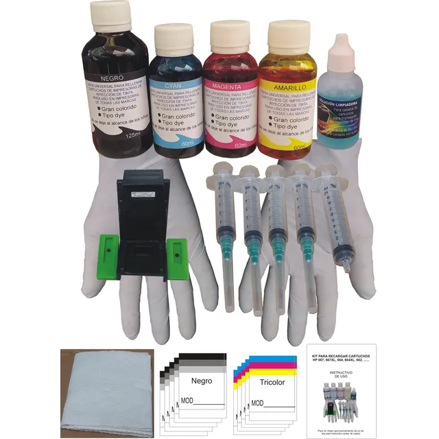Kit Recarga Cartuchos Deskjet 2875 2775 2675 2374 2135 3775 