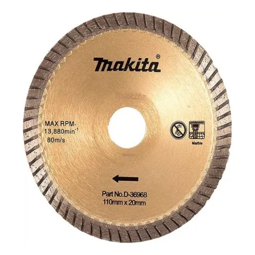 Disco Diamantado Turbo Con/gra/mar De 110x 20x 2.5mm D-36968 Dorado