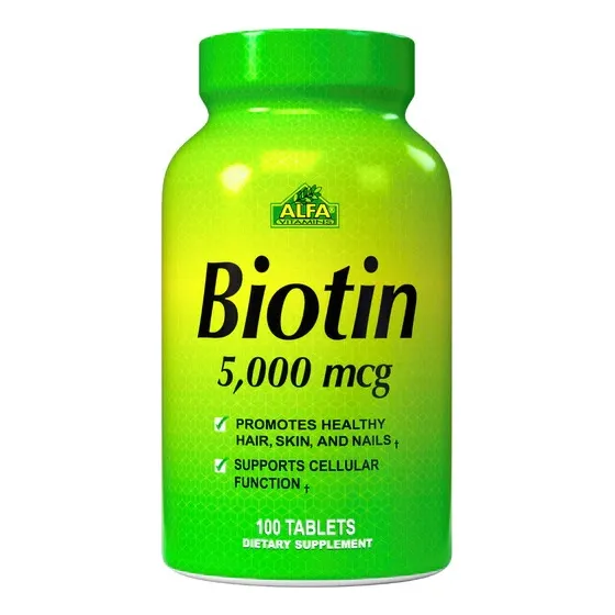 Biotin 5,000mcg 100 Tabletas Alfa Vitamins
